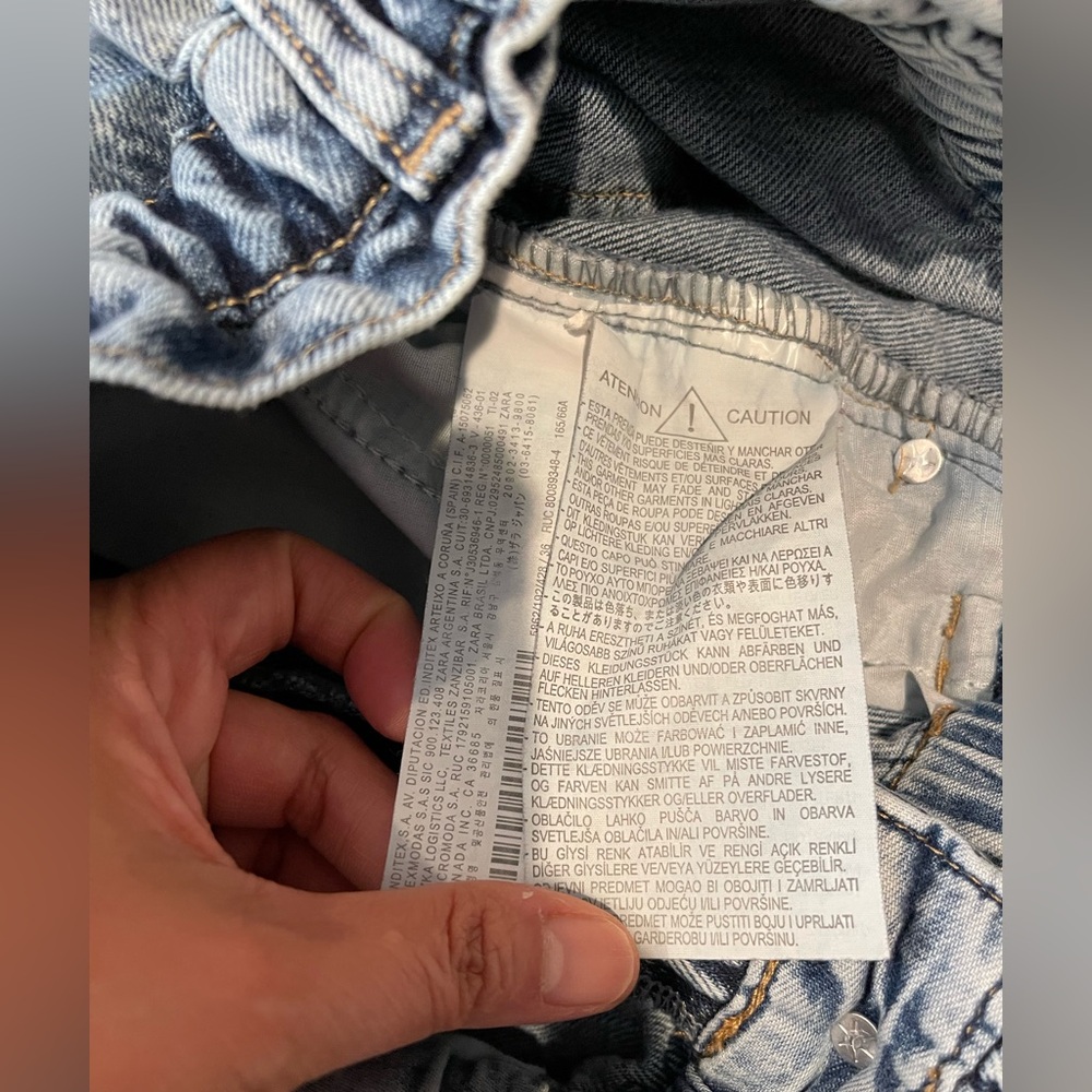 ZARA High-waisted Paper bag Mom Jeans - Picture 8 of 9